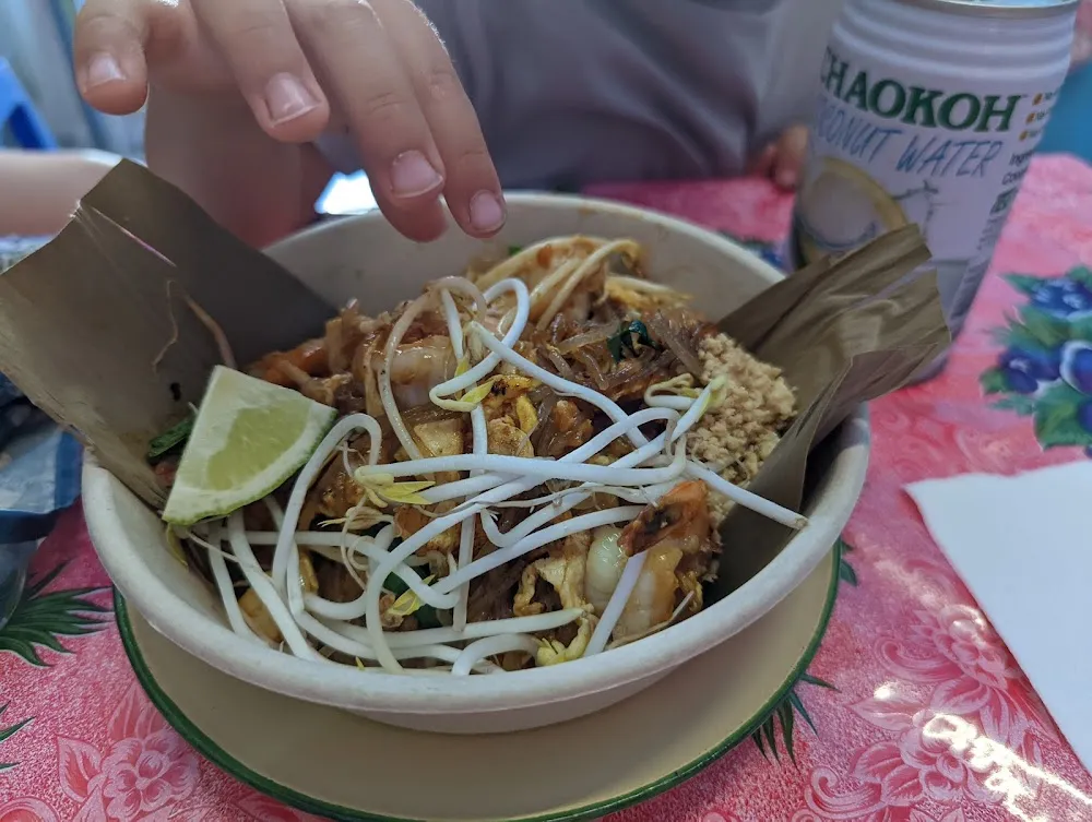 Pad Thai Crevettes Nouilles Patate Douce